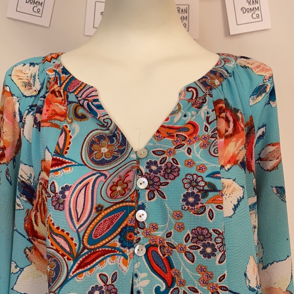 Fig and Flowers Floral Blouse